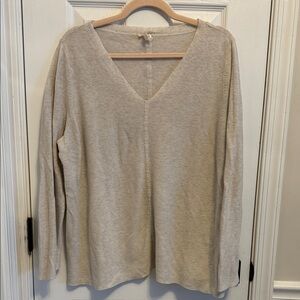 Eileen Fisher Vneck Silk Blend Pull Over Lightweight Sweater Sz 3X